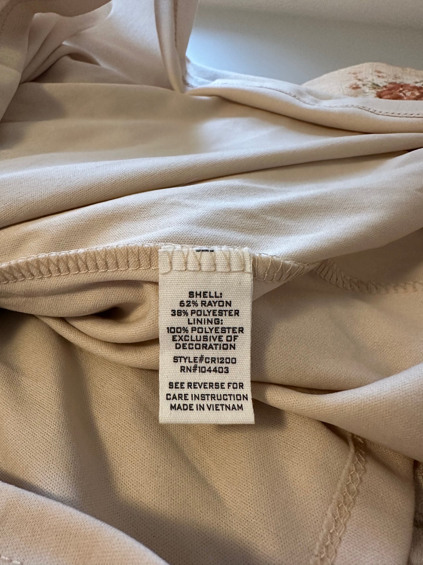 Mine - Floral Beige Maxi Dress | Size Small