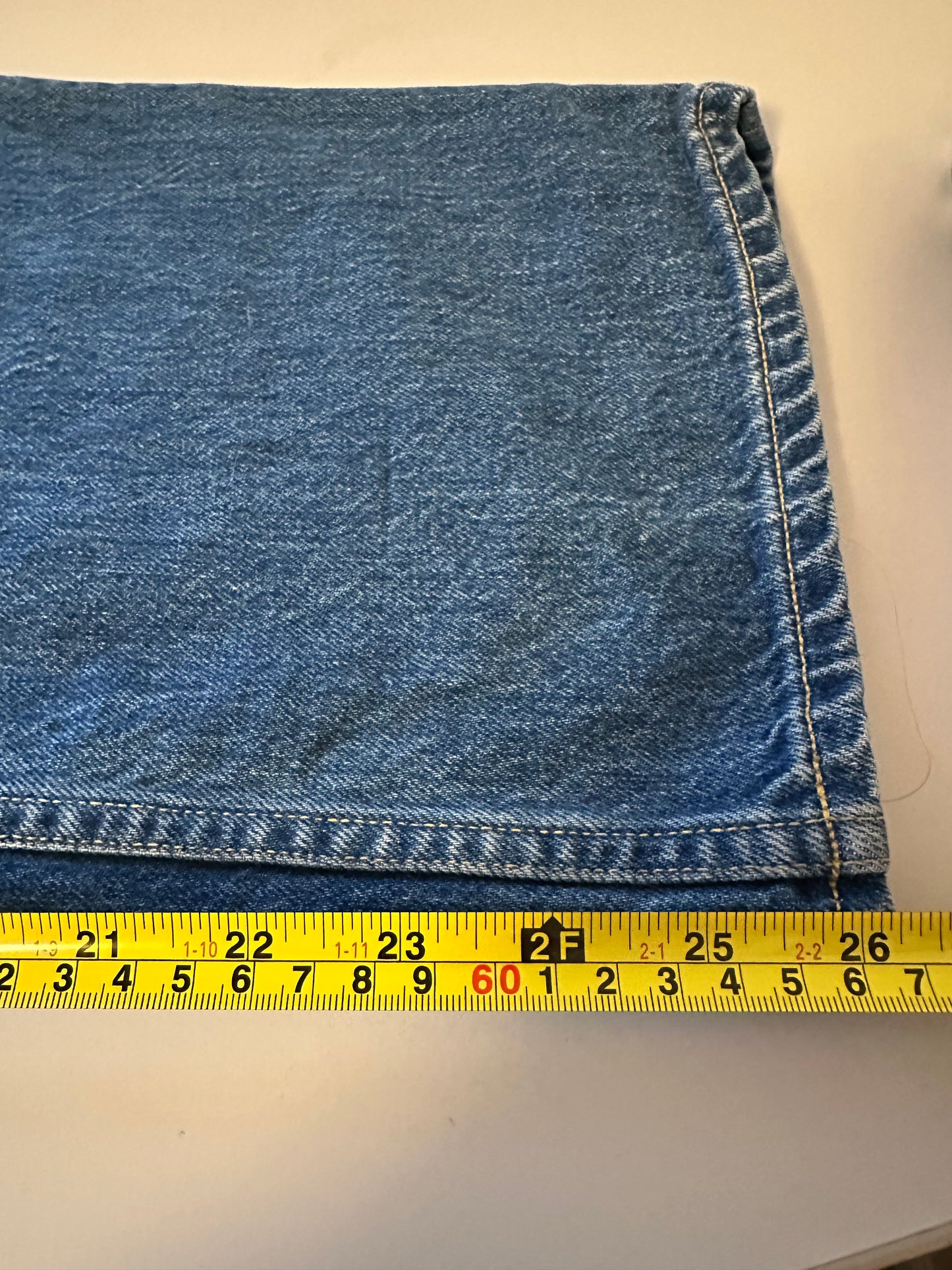 3x1 High Waist Paperbag Belted Cotton Blue Denim Jeans | Size 27
