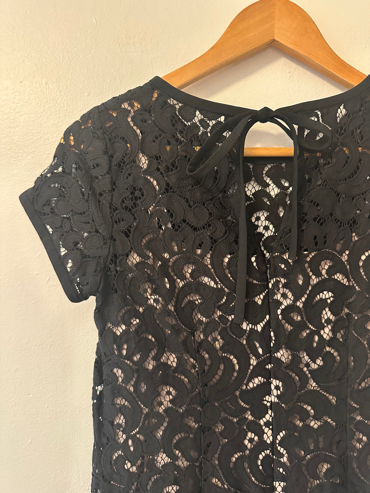 LOFT - Black Lace Mini Dress | Size 2P