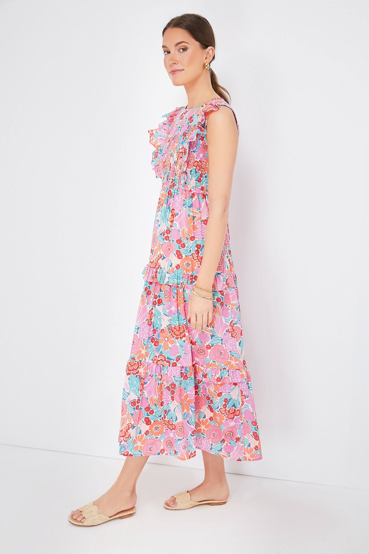 Banjanan Iris Midi Dress in Bloomsberry Dawn - Size XS