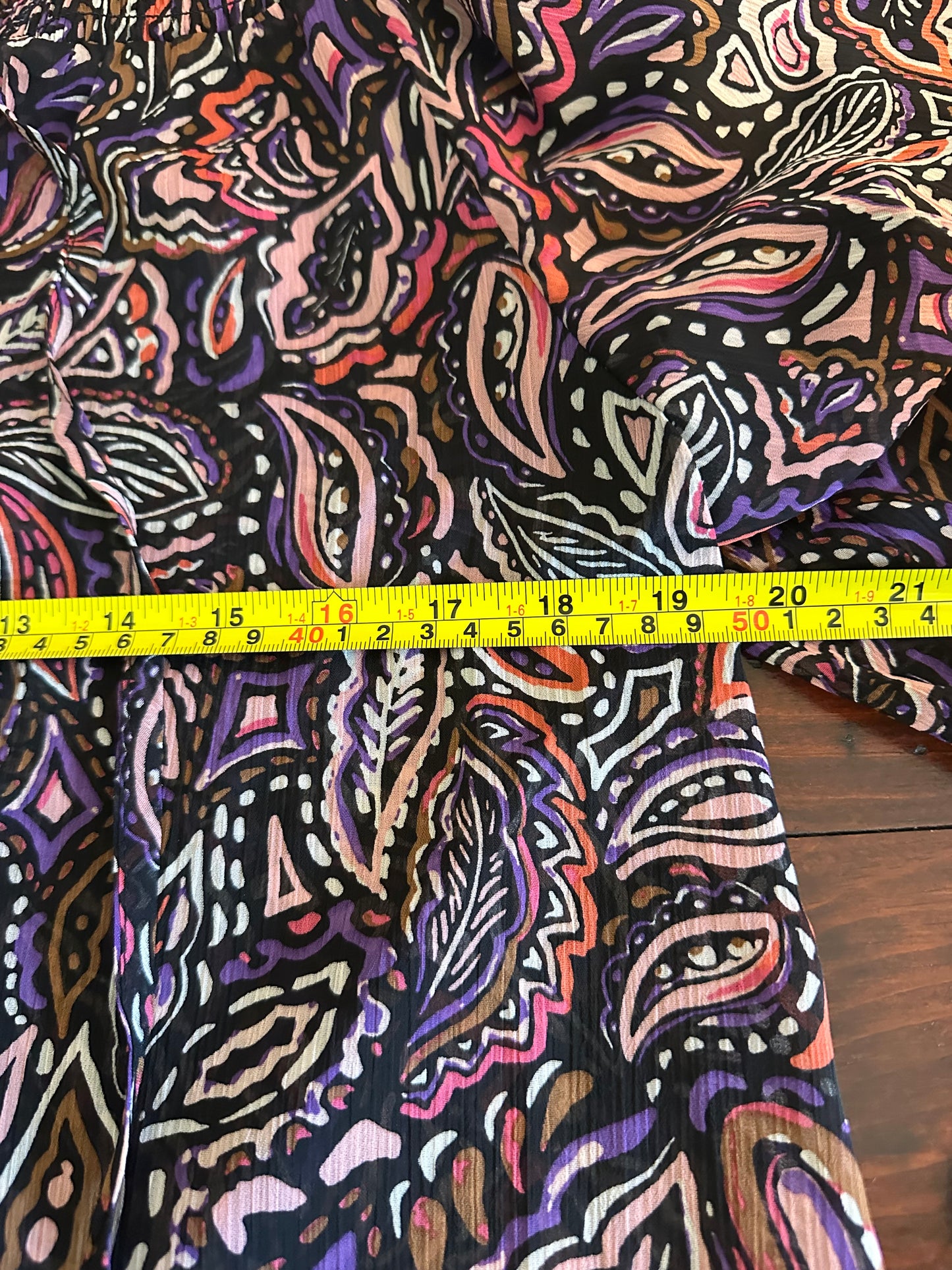 Sanctuary Paisley Print Smock Neck Top in Purple Pattern - Size XS