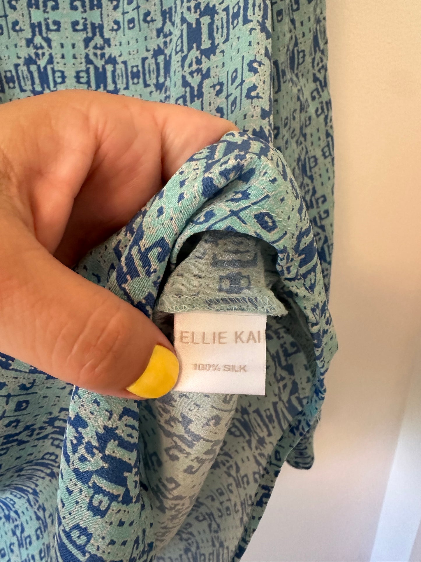 Ellie Kai Blue Patterned Women's Top - Size 4