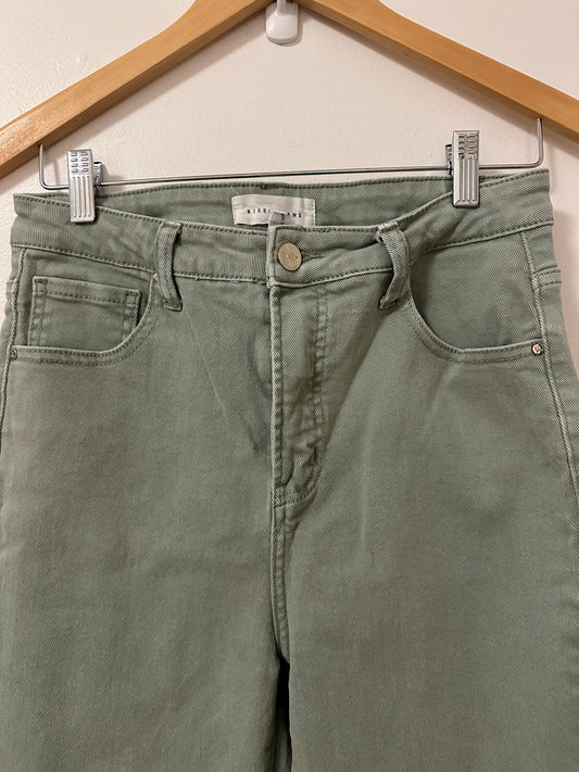 Risen Straight Leg Women's Sage Green Jeans | Size 29