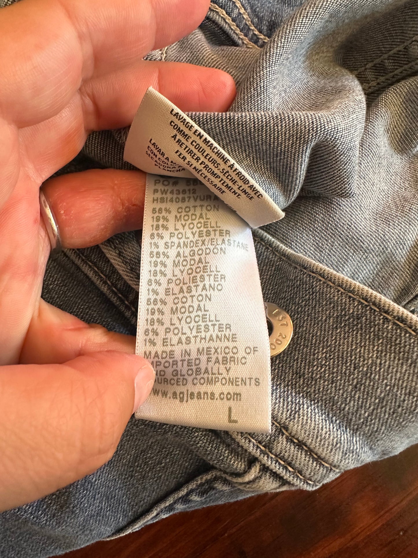AG Jeans Robyn Blue Denim Jacket - Size Large