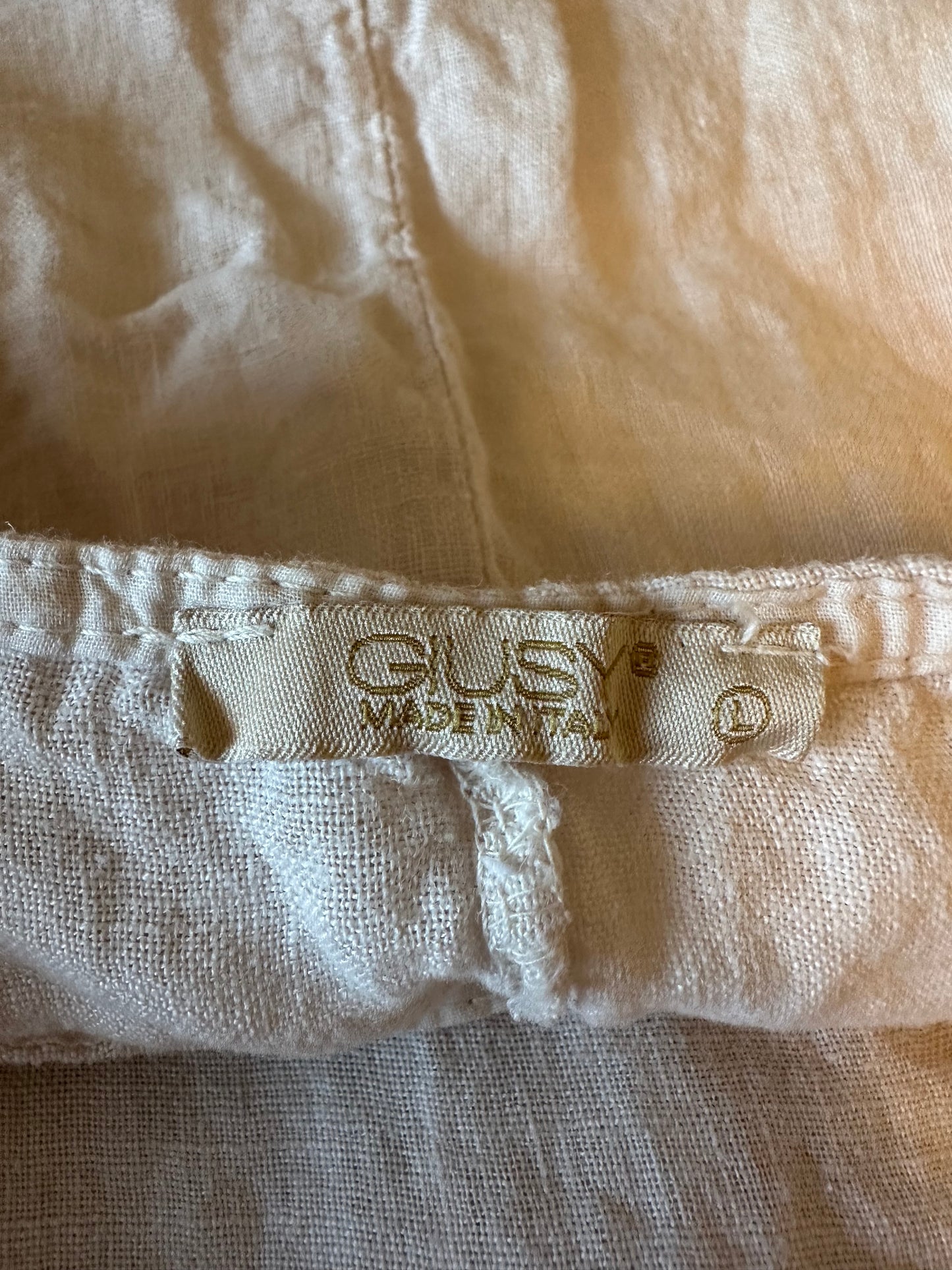 Giusy Linen Relaxed Fit Blouse in Oatmeal Tan | Size Large