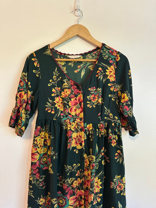 April Cornell Modern Prairie Floral Button Front Dress | Size XS