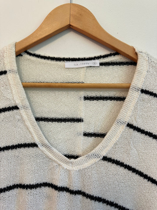 Six Fifty Lightweight Striped Crewneck Beach Sweater | Size Small