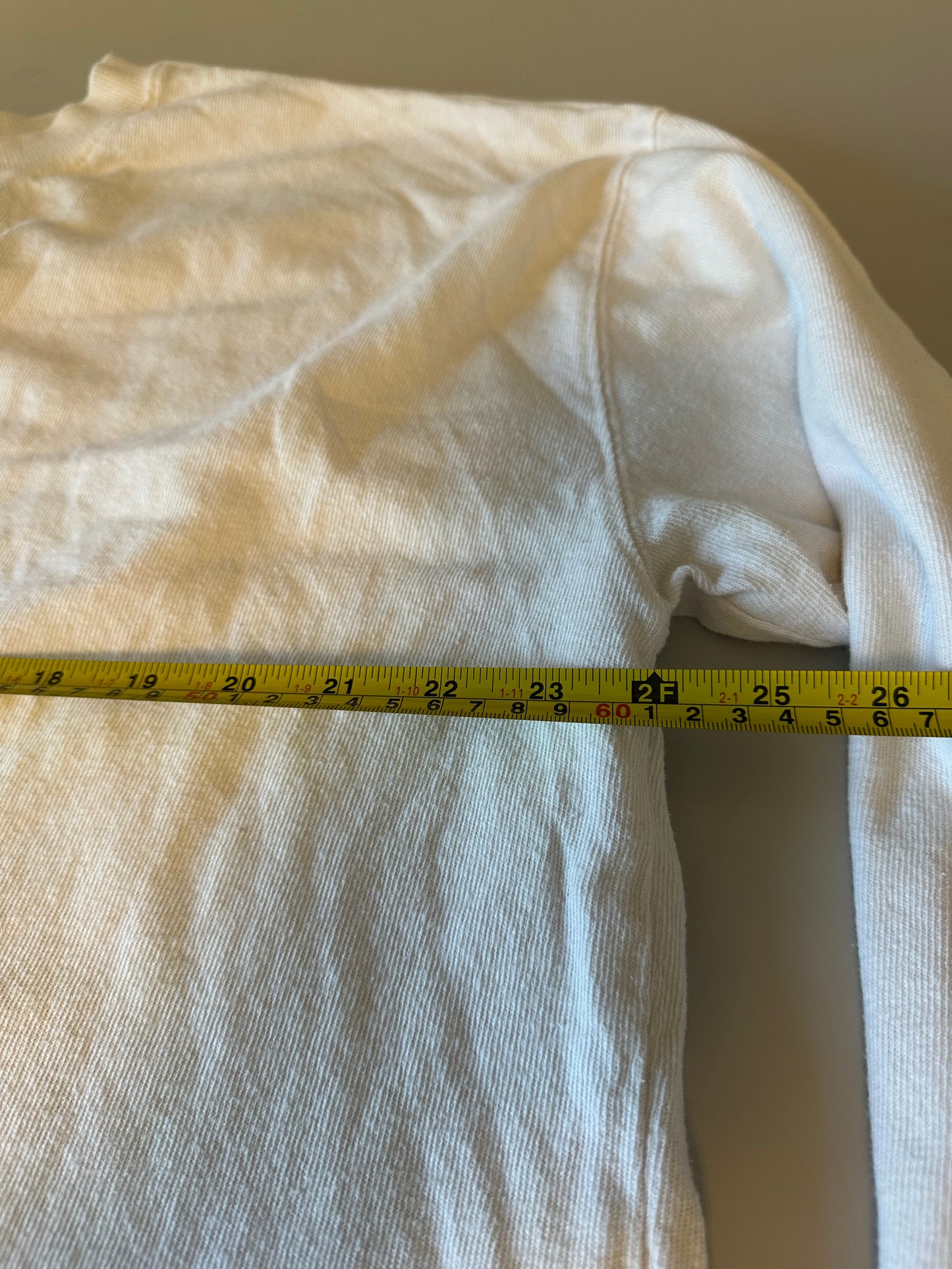 Le Bon Shoppe Long Sleeve White T-Shirt | Size Medium