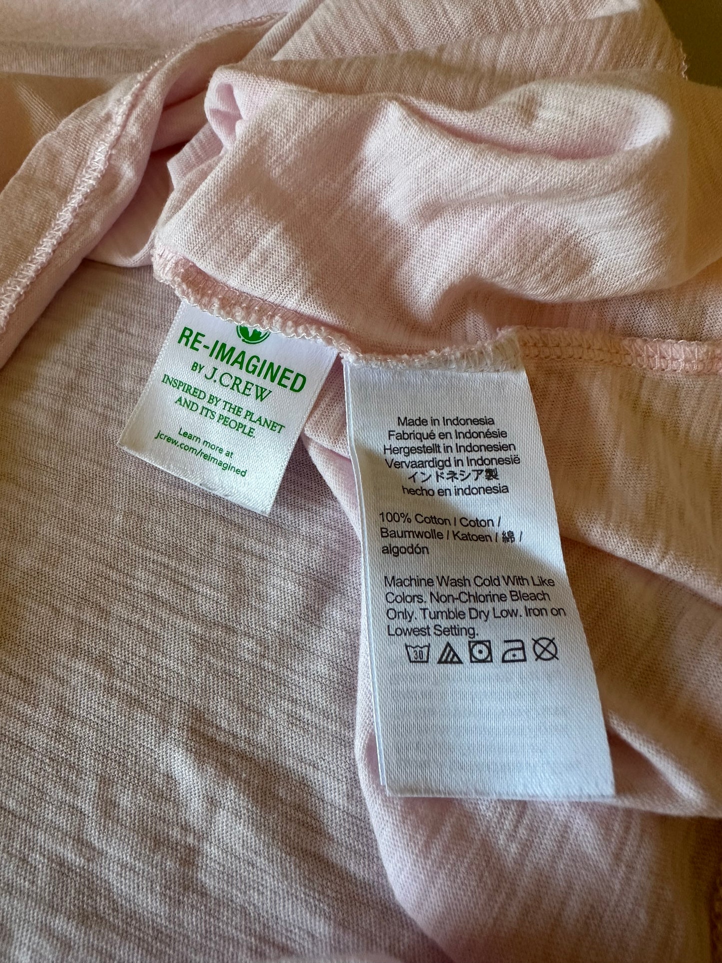 J. Crew Baby Pink Short Sleeve Crewneck T-Shirt | Size Medium