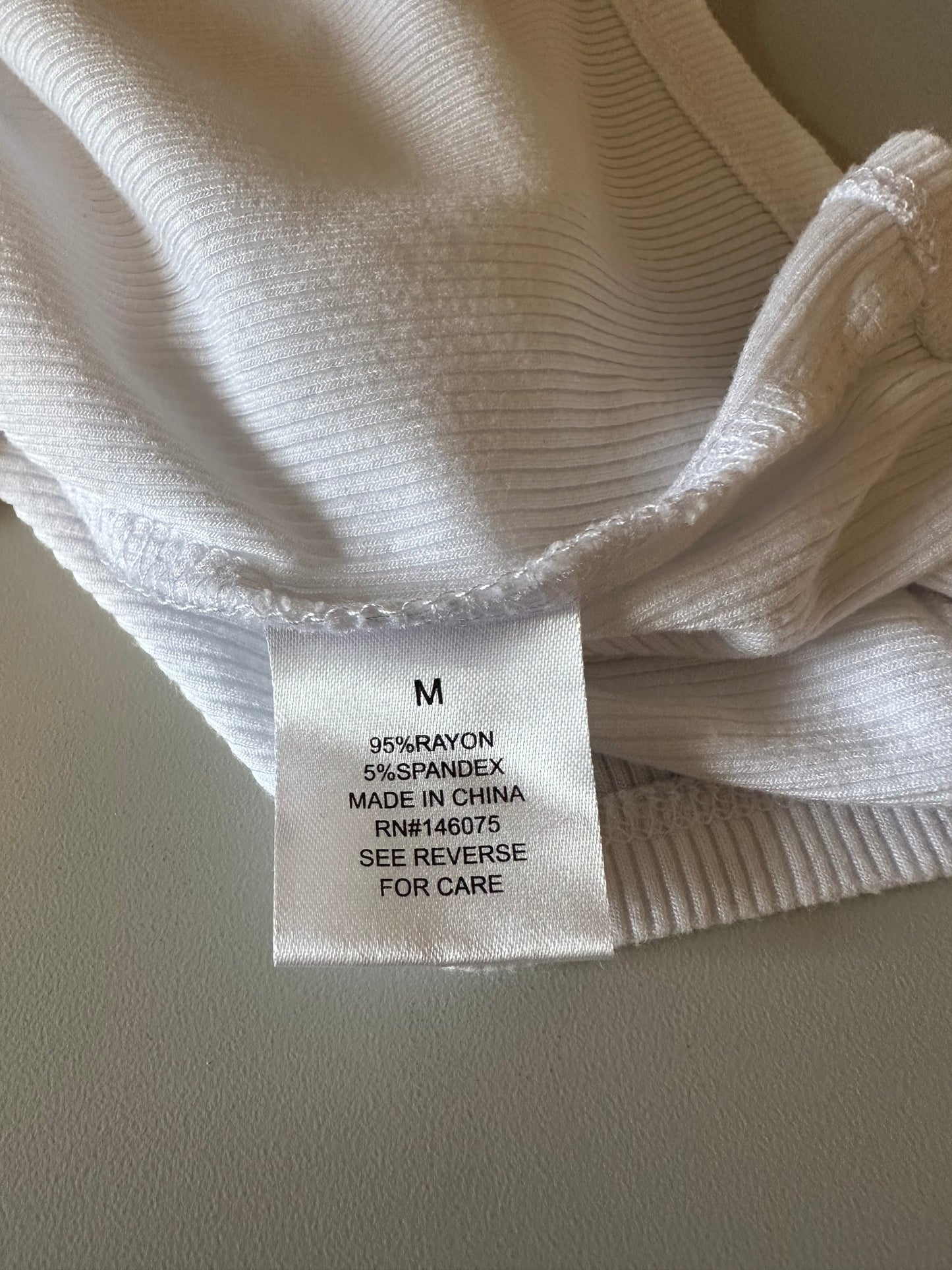 Six Fifty Ribbed Knit Short Sleeve Crew Neck T-Shirt in White | Size Medium