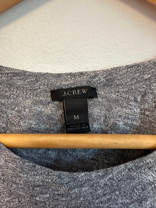 J. Crew Gray Heathered Twist Back Cotton Knot Tank Top| Size Medium
