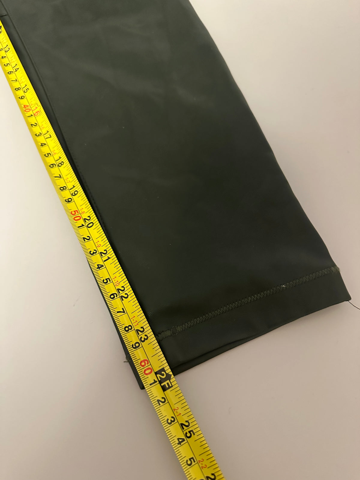 Free People Vegan Leather Moto Leggings in Forest Green | Size 26
