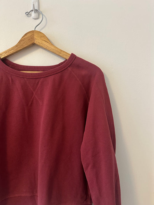 Mollusk Heavy Terry Snail Crewneck Sweatshirt in Cranberry Red | Size Medium