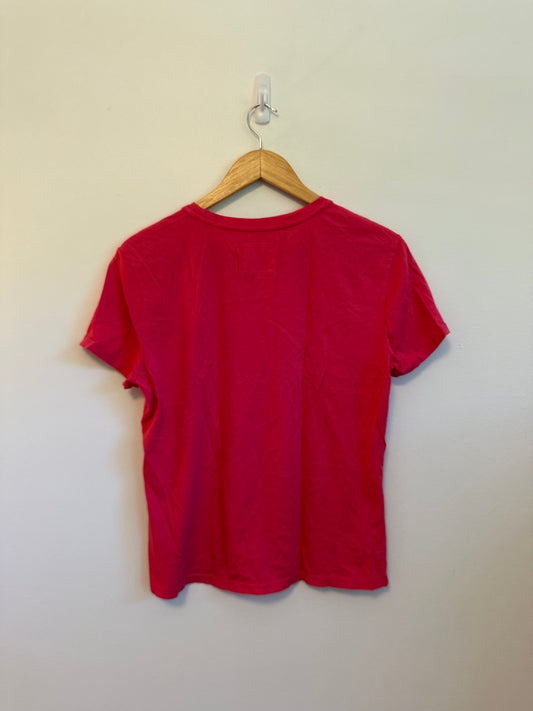 Dear John Pink 100% Cotton Short Sleeve Crewneck T-Shirt | Size Small