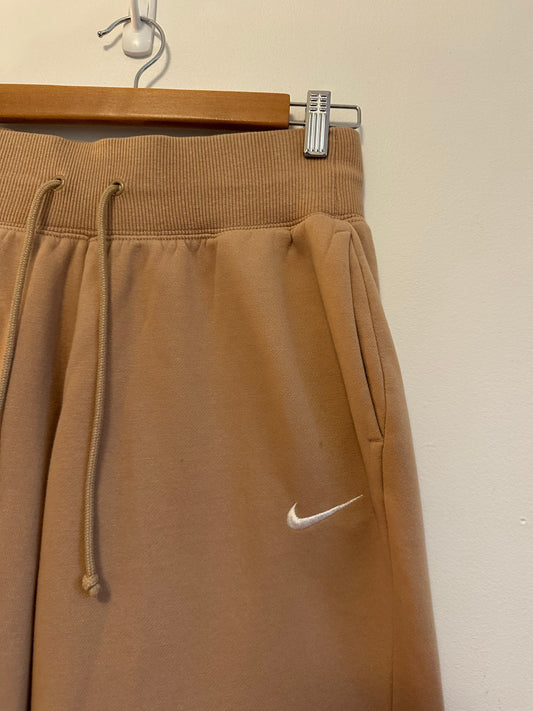Nike Phoenix Fleece High Rise Tan Brown Oversized Jogger Sweatpants | Size XS
