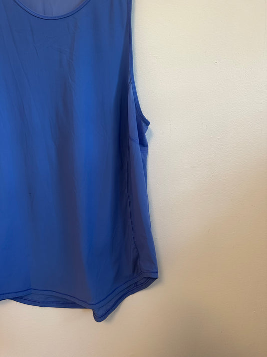 Lululemon Sculpt Mesh Back Sleeveless Athletic Tank Top in Blue