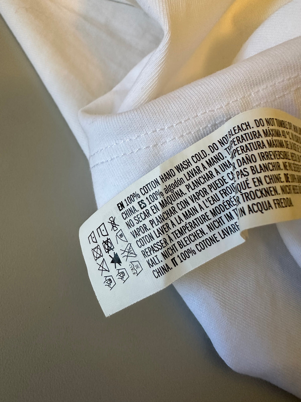 English Factory White Puff Short Sleeve Cotton Crew Neck T-Shirt | Size Medium