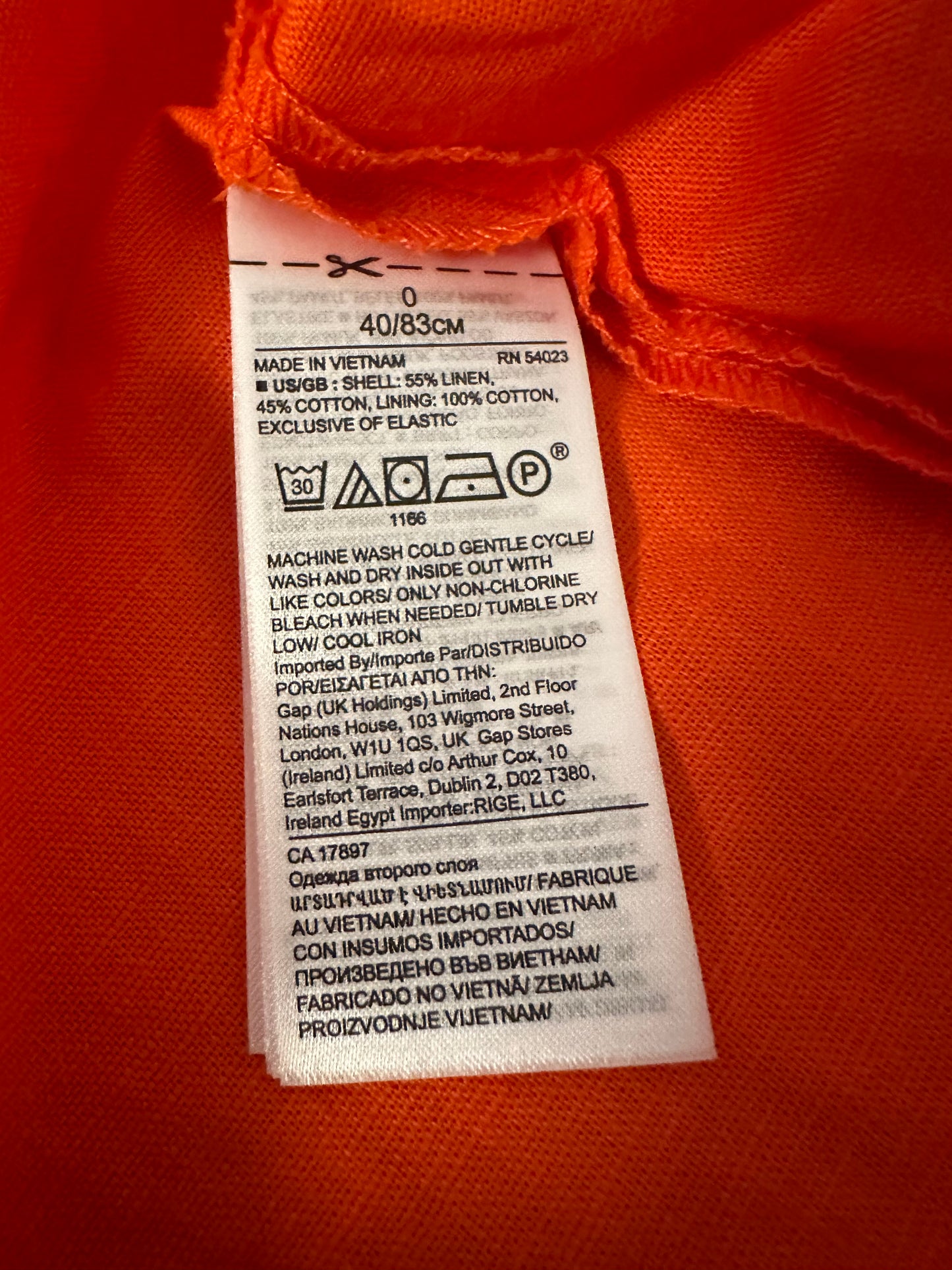 Banana Republic Bright Orange Puff Sleeve Midi Dress | Size 0