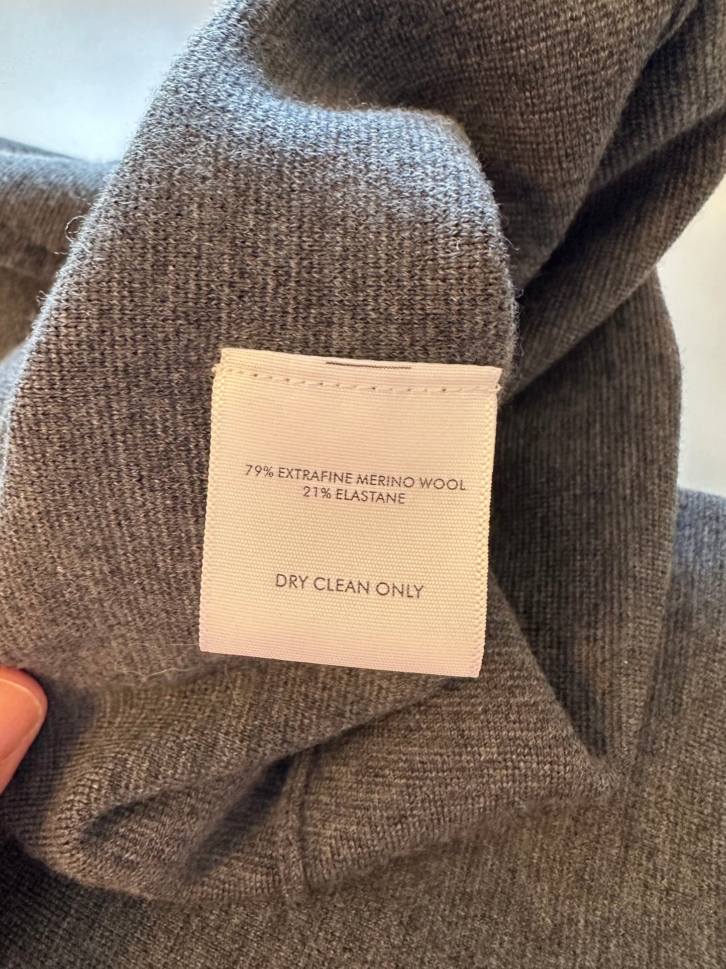 White + Warren Superfine Merino Zip Legging in Charcoal Gray | Size XS