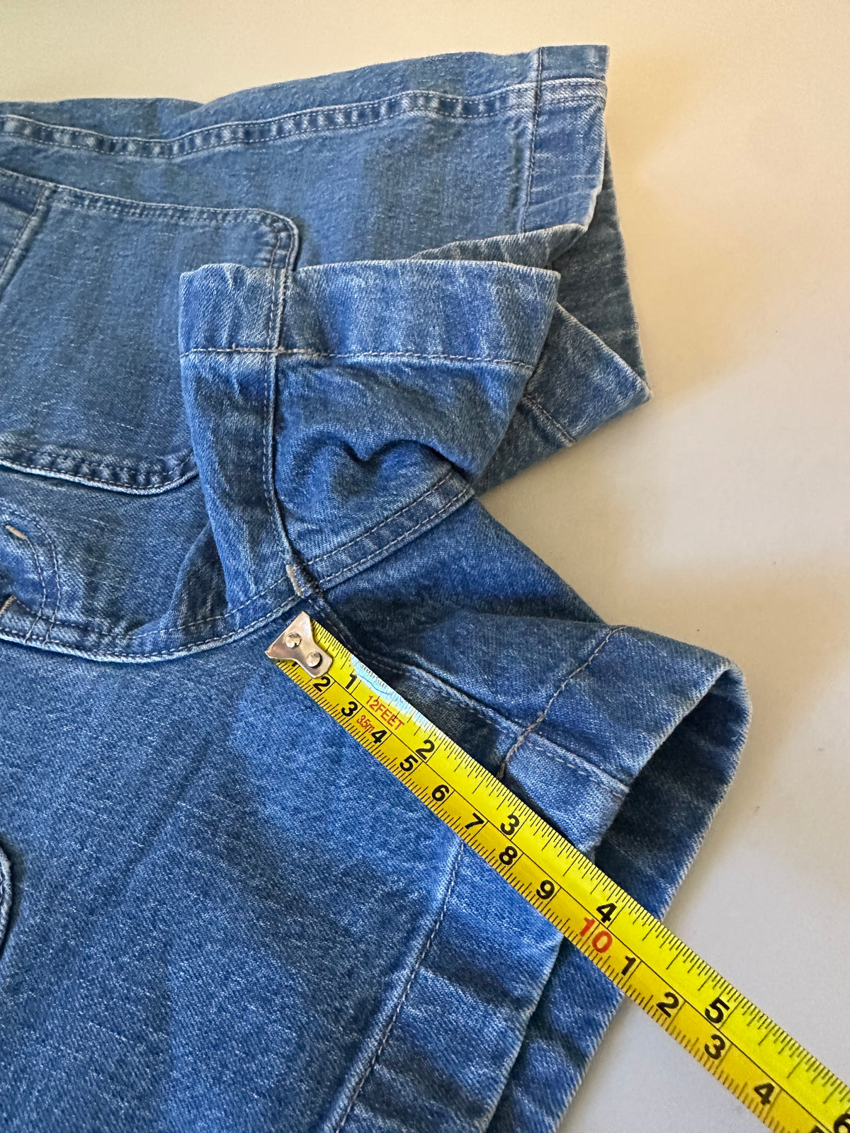 Madewell x Lisa Says Gah Braided Waist Shell Button Denim Shorts | Size 28