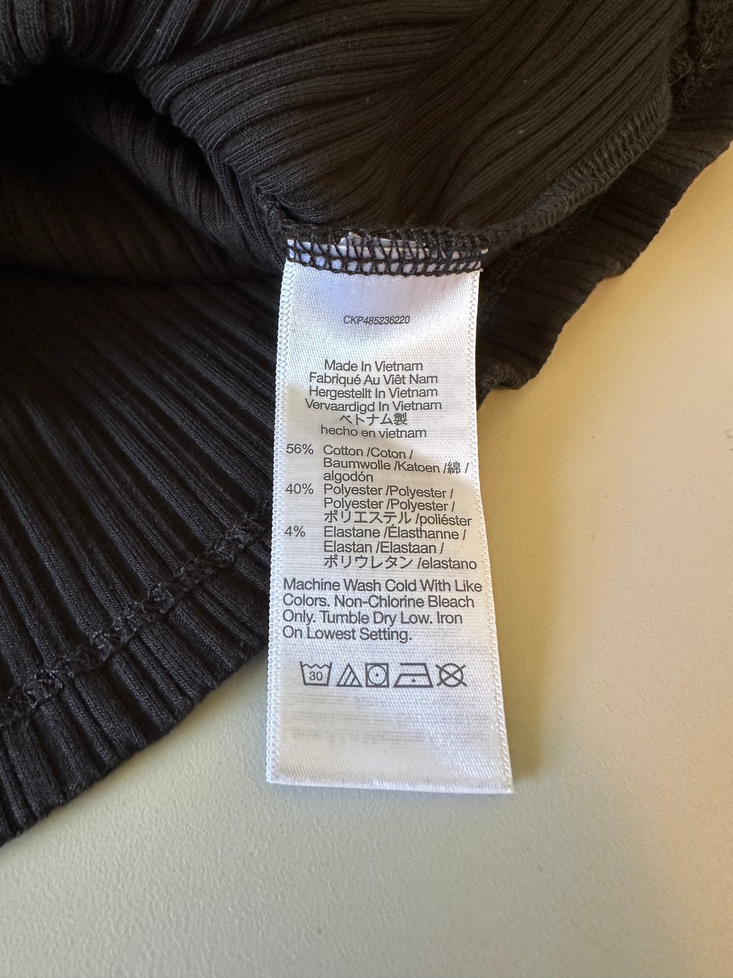 Madewell Black Ribbed Off The Shoulder Bardot Knit Top | Size Medium