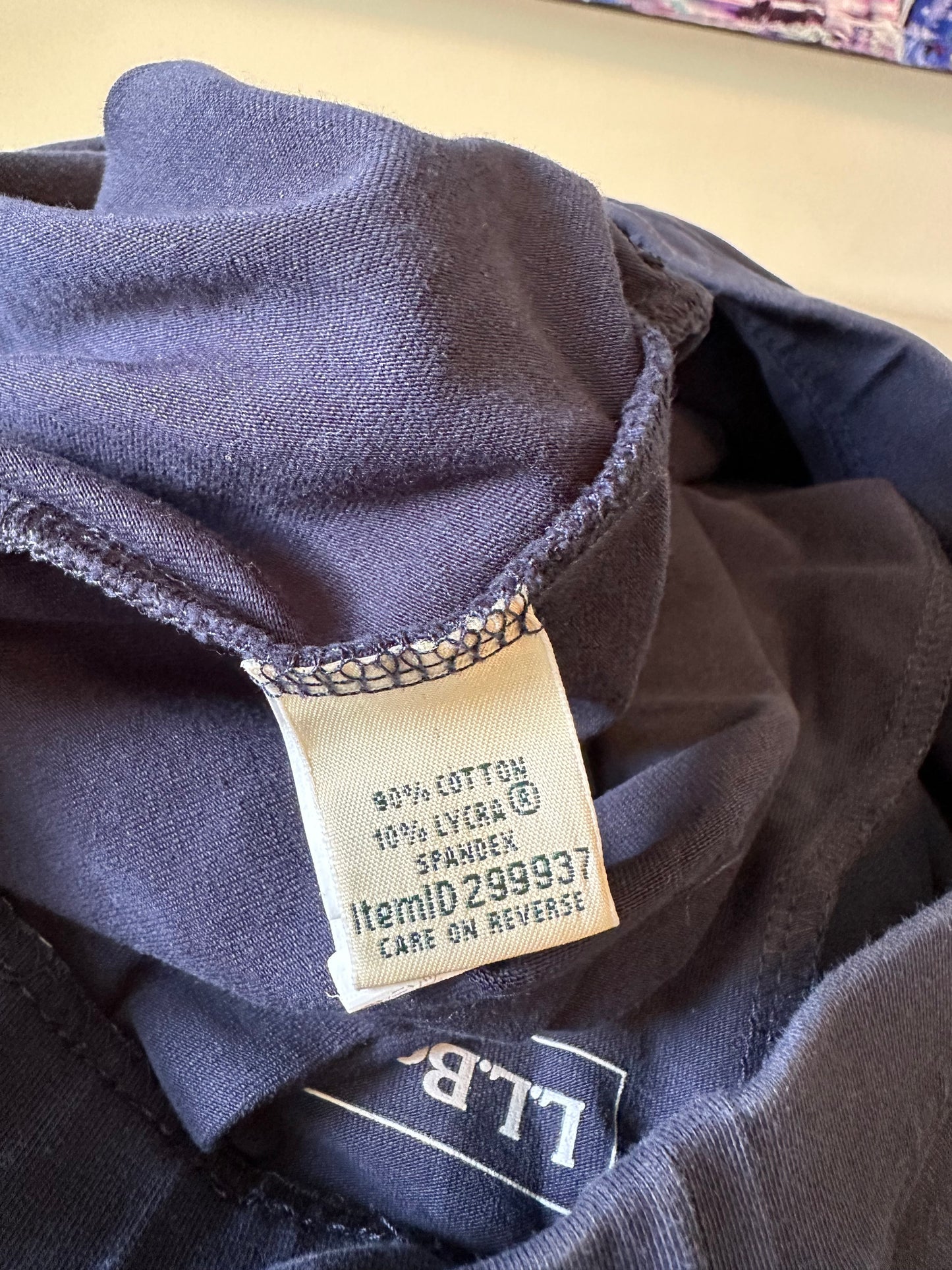 LL Bean Perfect Fit Pants in Navy Blue Cotton | Size XS Petite