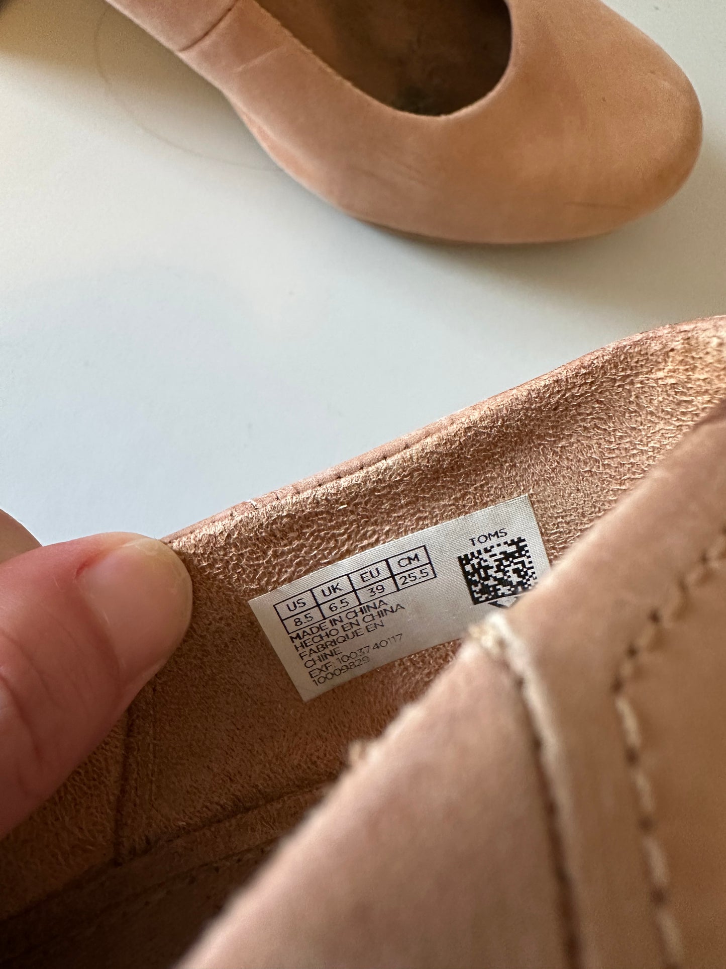 TOMS Esme Tan Leather Round Toe Block Heel Pumps | Size 8.5