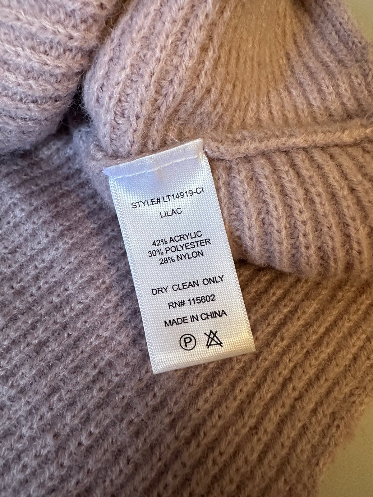 Lush Lilac Purple Dolman Sleeve Knit Sweater | Size Medium