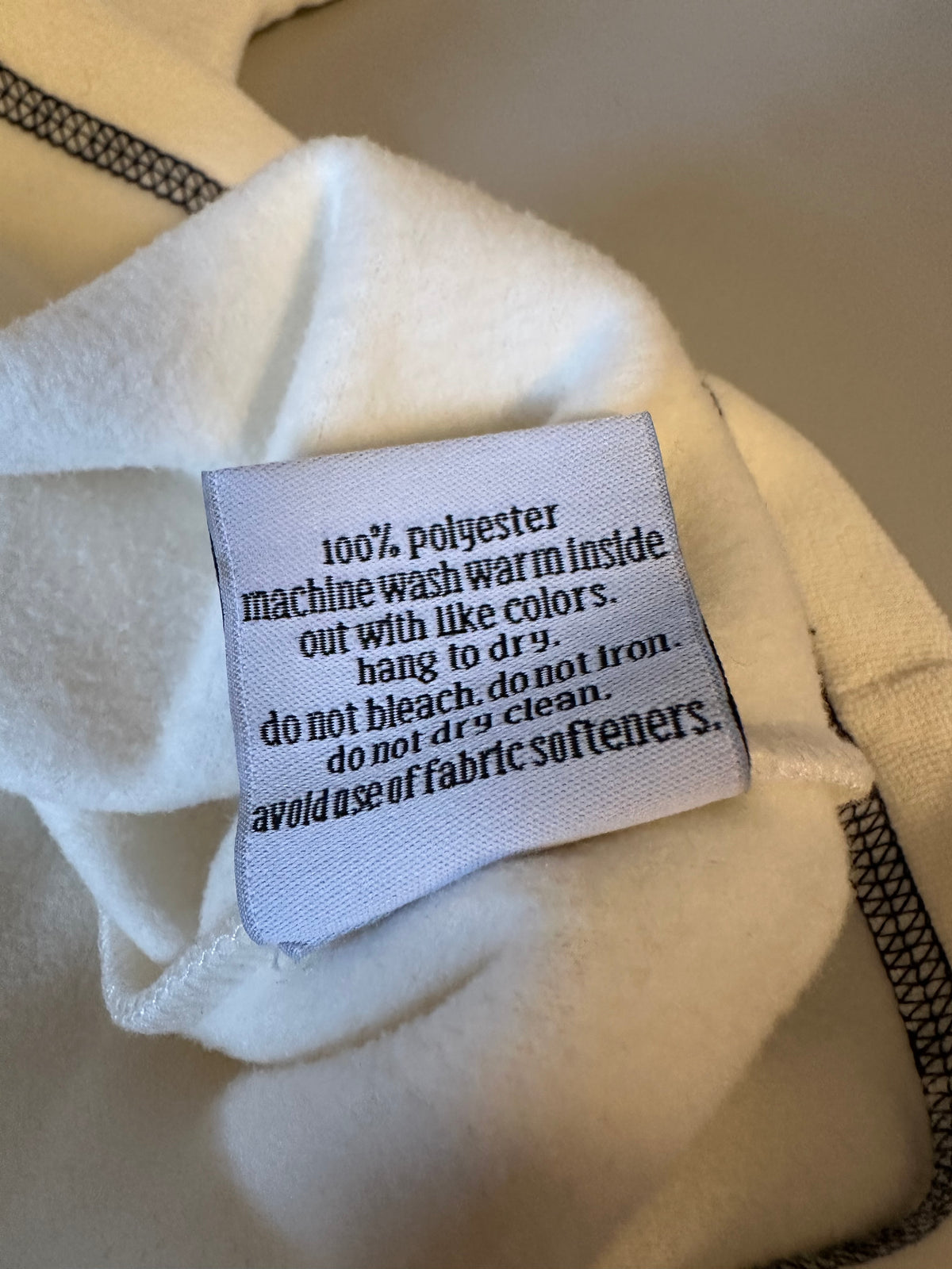 Dudley Stephens Cream Fleece Pullover Sweatshirt | Size Medium