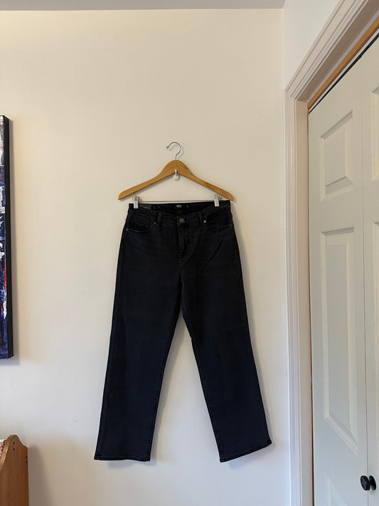 Hudson NWT Straight Leg Mid Rise Black Jeans | Size 12