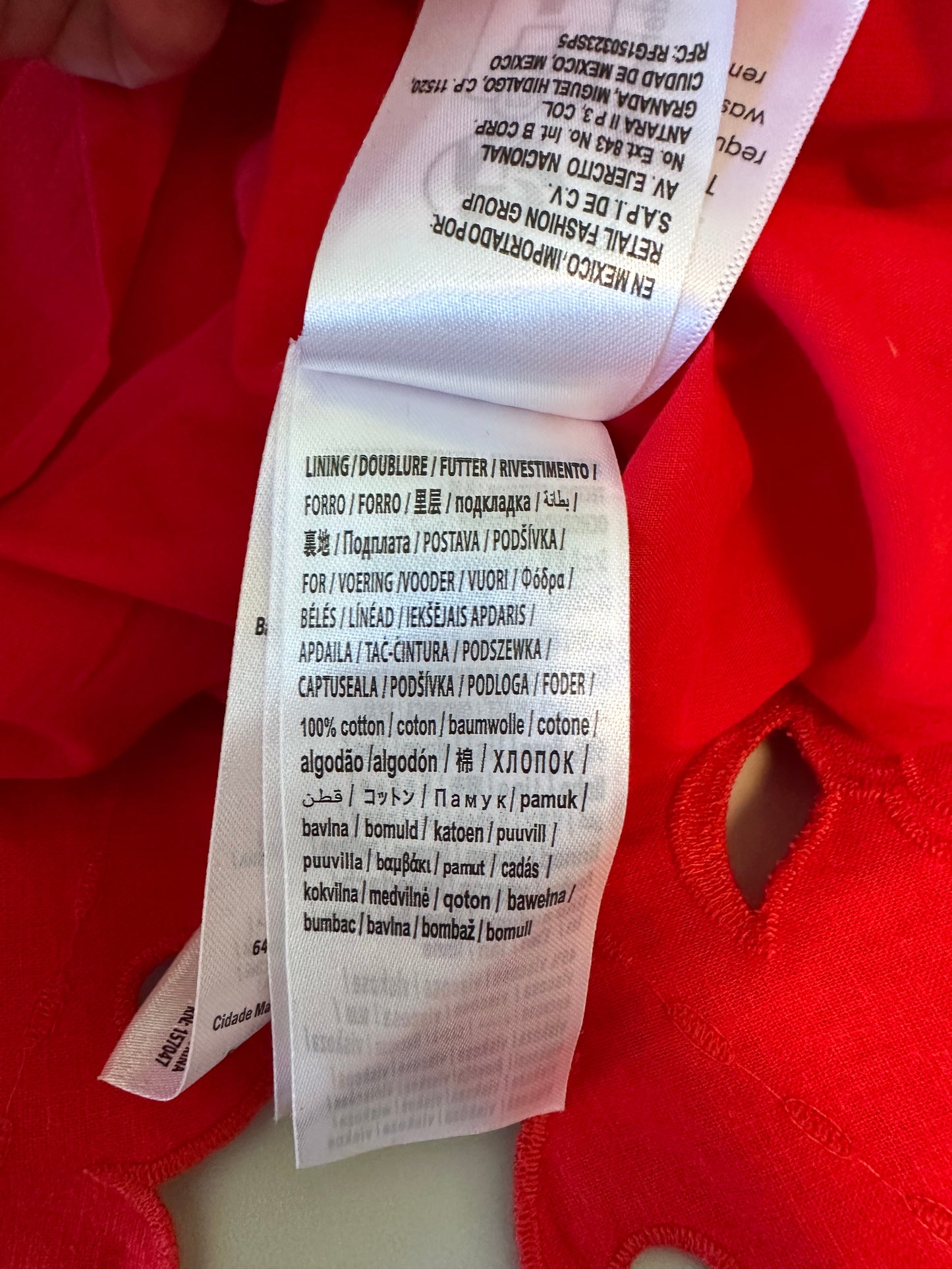 Farm Rio Red Flowers Richelieu Eyelet Floral Maxi Dress | Size Large