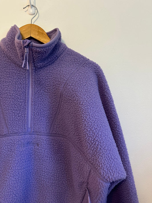 Halfdays Pieper Fleece Quarter Zip Jacket in Purple | Size Medium