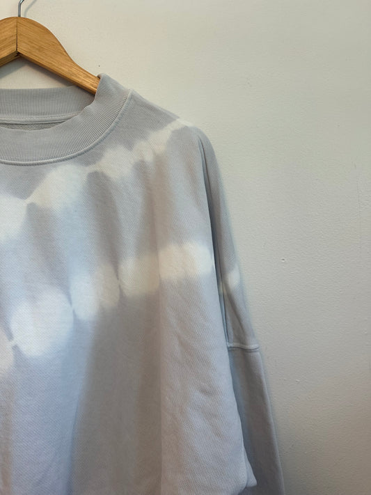 Spiritual Gangster Blue Tie Dye Cropped Sweatshirt | Size Large
