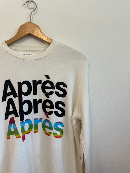 NWT Sol Angeles Apres Rainbow Graphic Sweatshirt | Size Medium