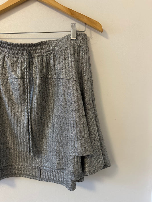 Anthropologie Dolan Silver Shimmer Skirt | Size Medium