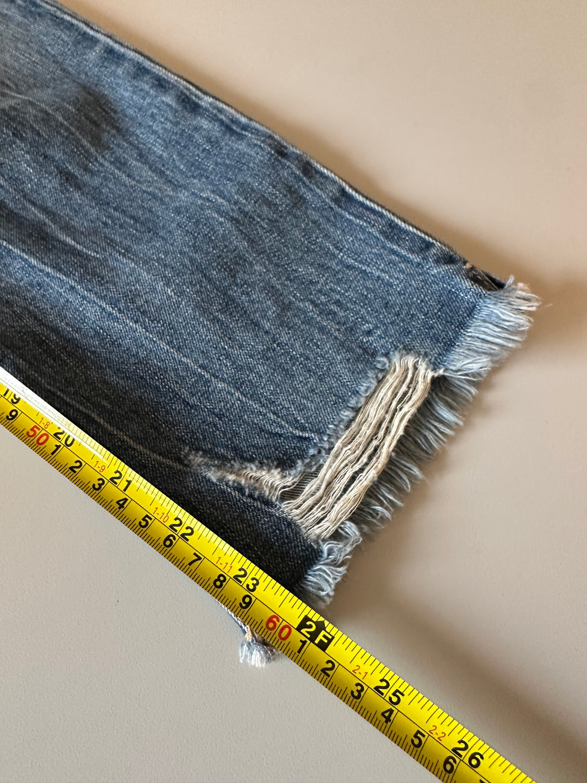 Rewash Distressed Straight Leg Jeans | Size 25