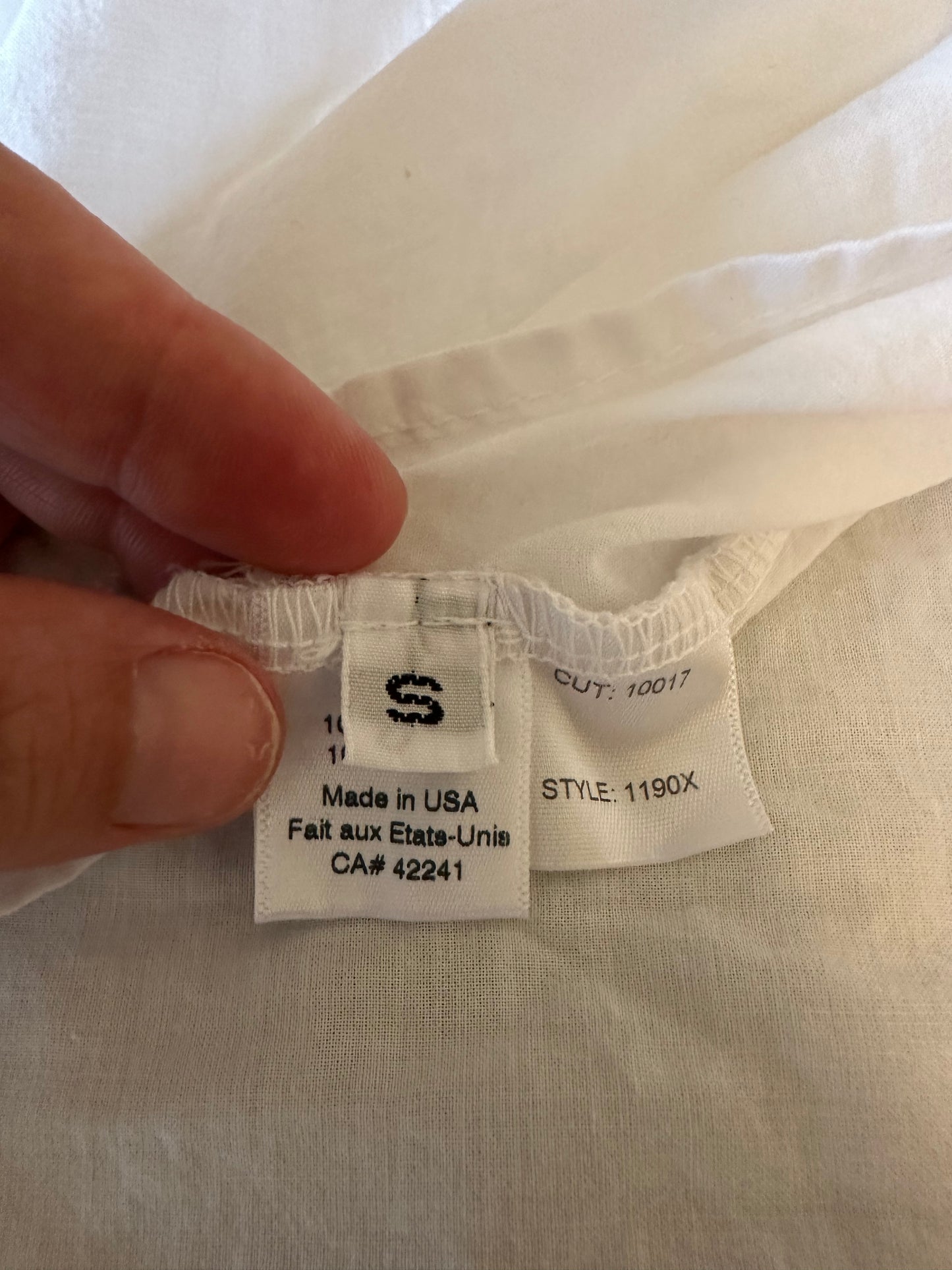 Stark X White Cotton Poplin V-Neck Oversized Blouse | Size Small
