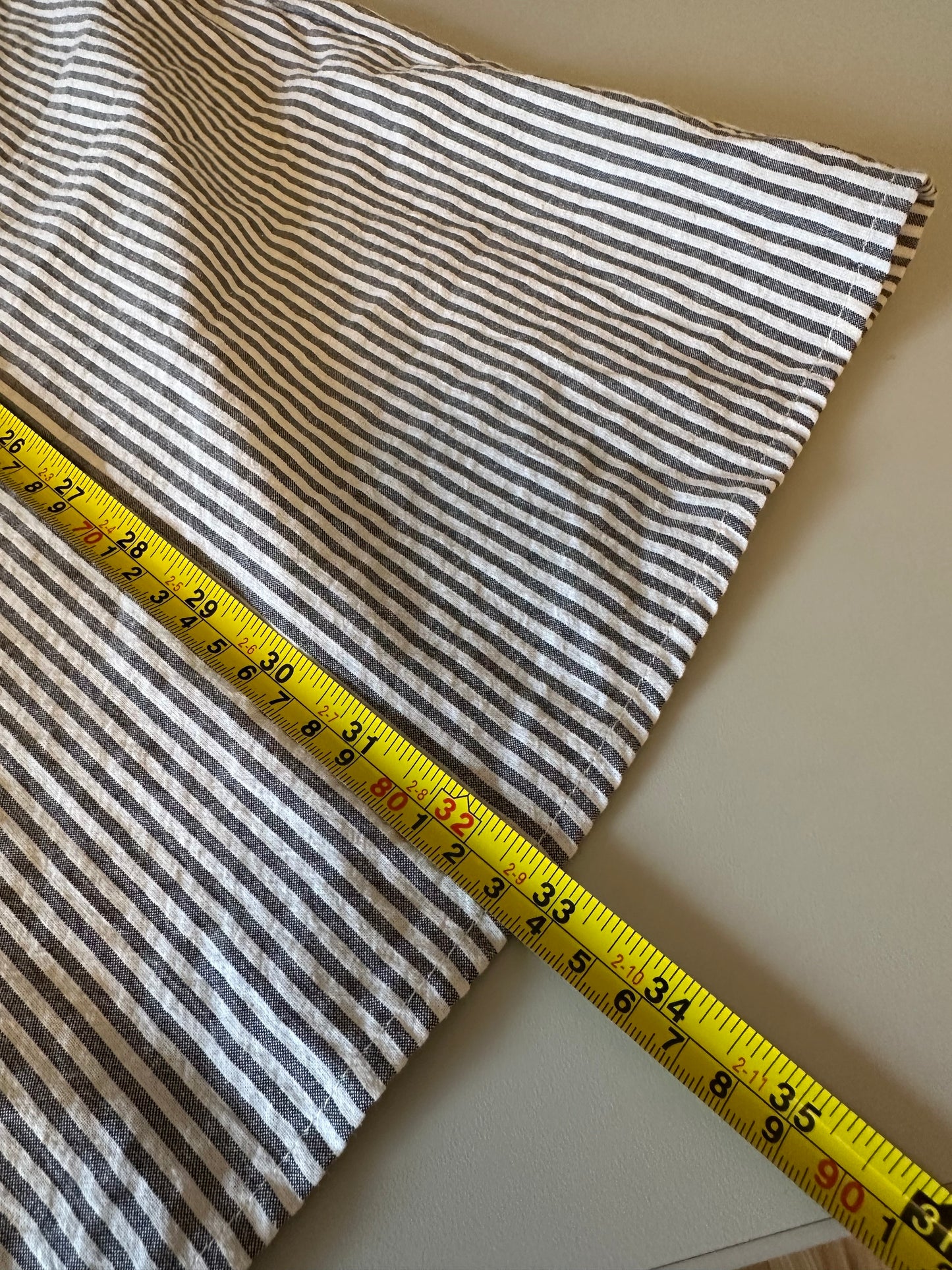 Day + Moon Grey and White Striped Oversized Short Sleeve Shirt Dress | Size Small