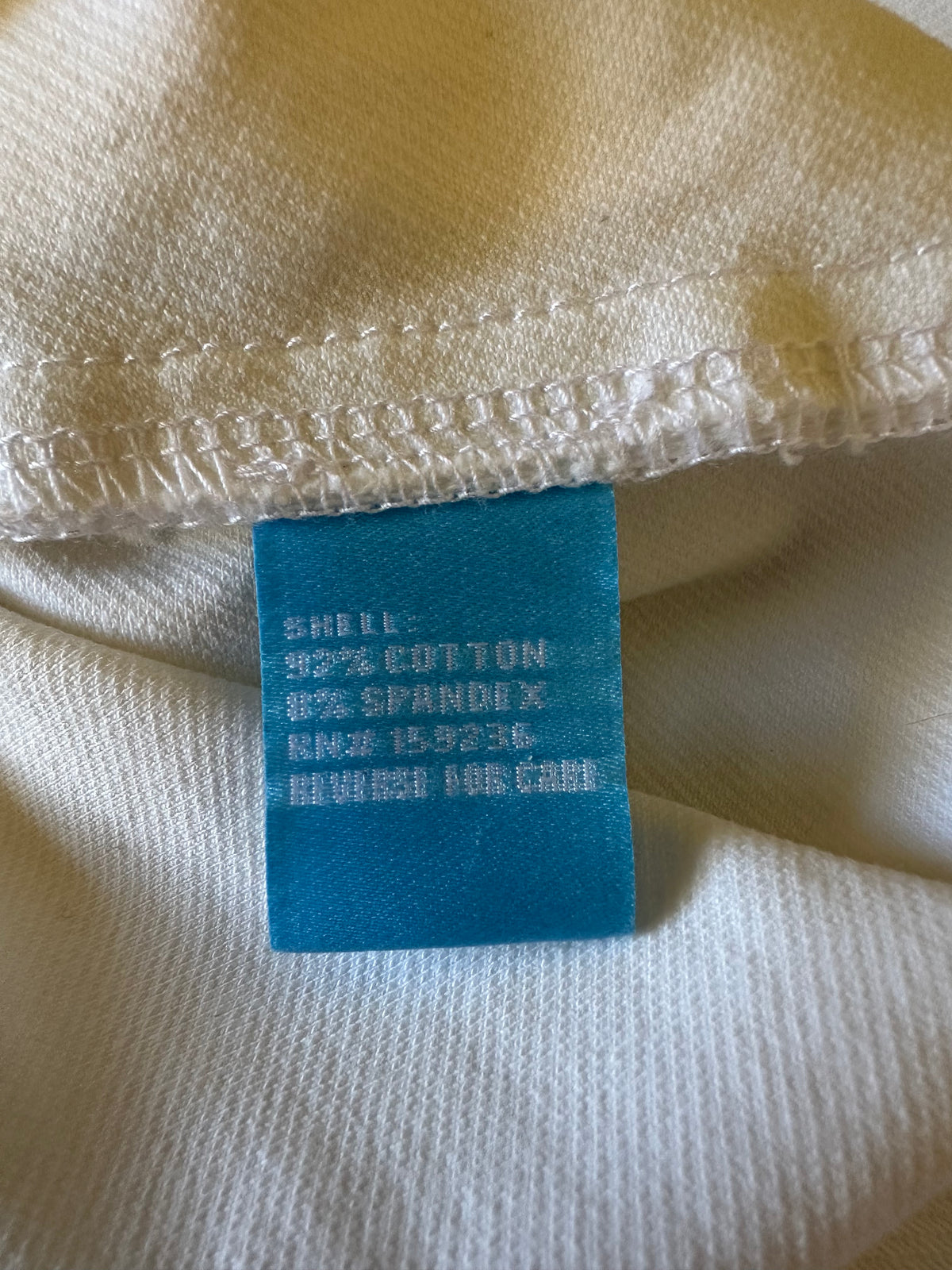 J.McLaughlin White Denim Jacket with Gold Buttons | Size Medium