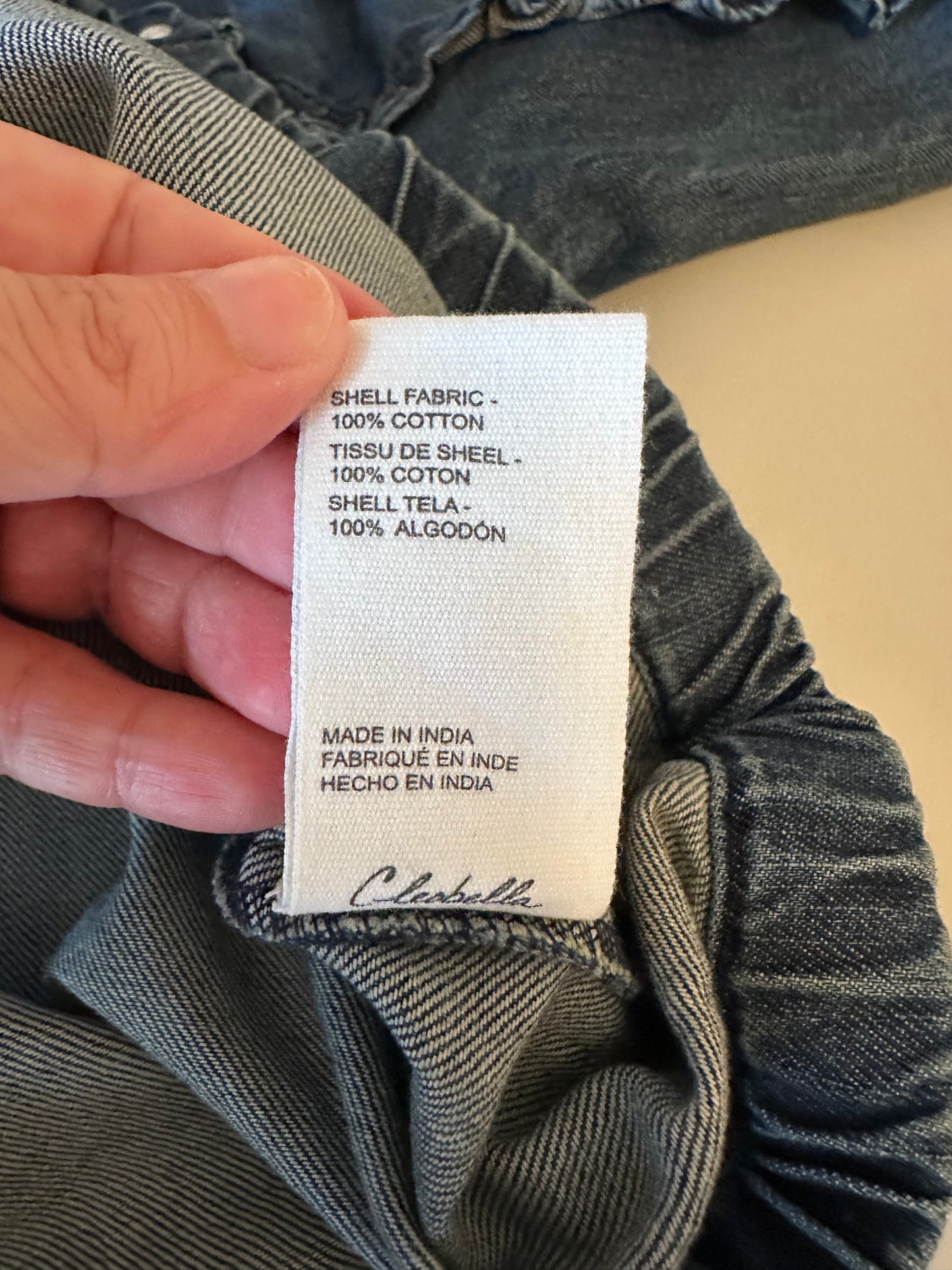 Cleobella Paxton Ruffle Cotton Denim Jacket | Size Medium