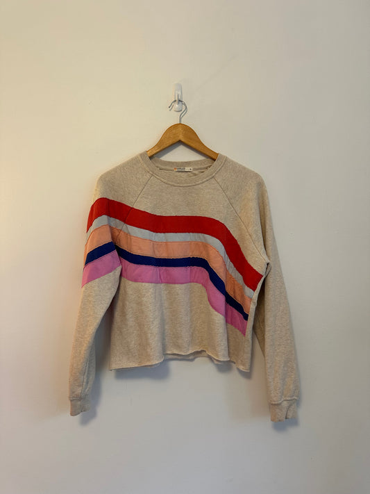 Marine Layer Archive Summit Rainbow Stripe Sweatshirt | Size Medium