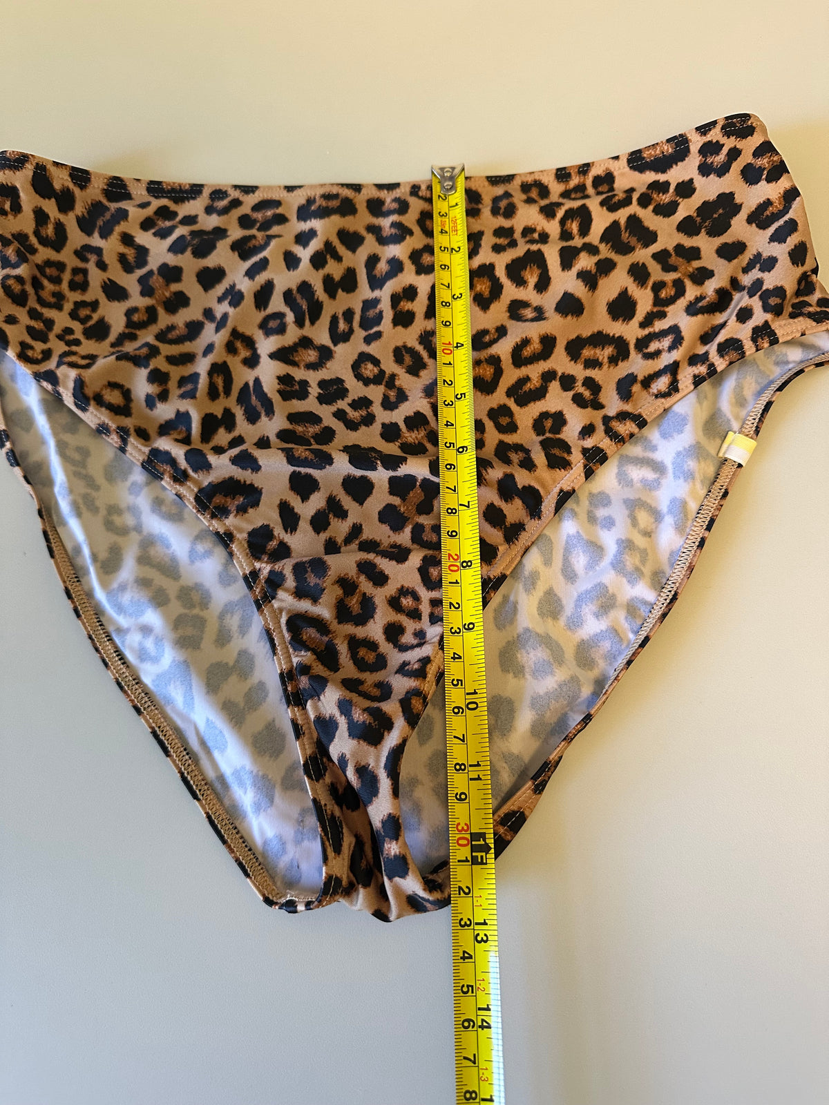 Summersalt High Waisted Leopard Print Bikini Bottoms in Tan and Black | Size 10
