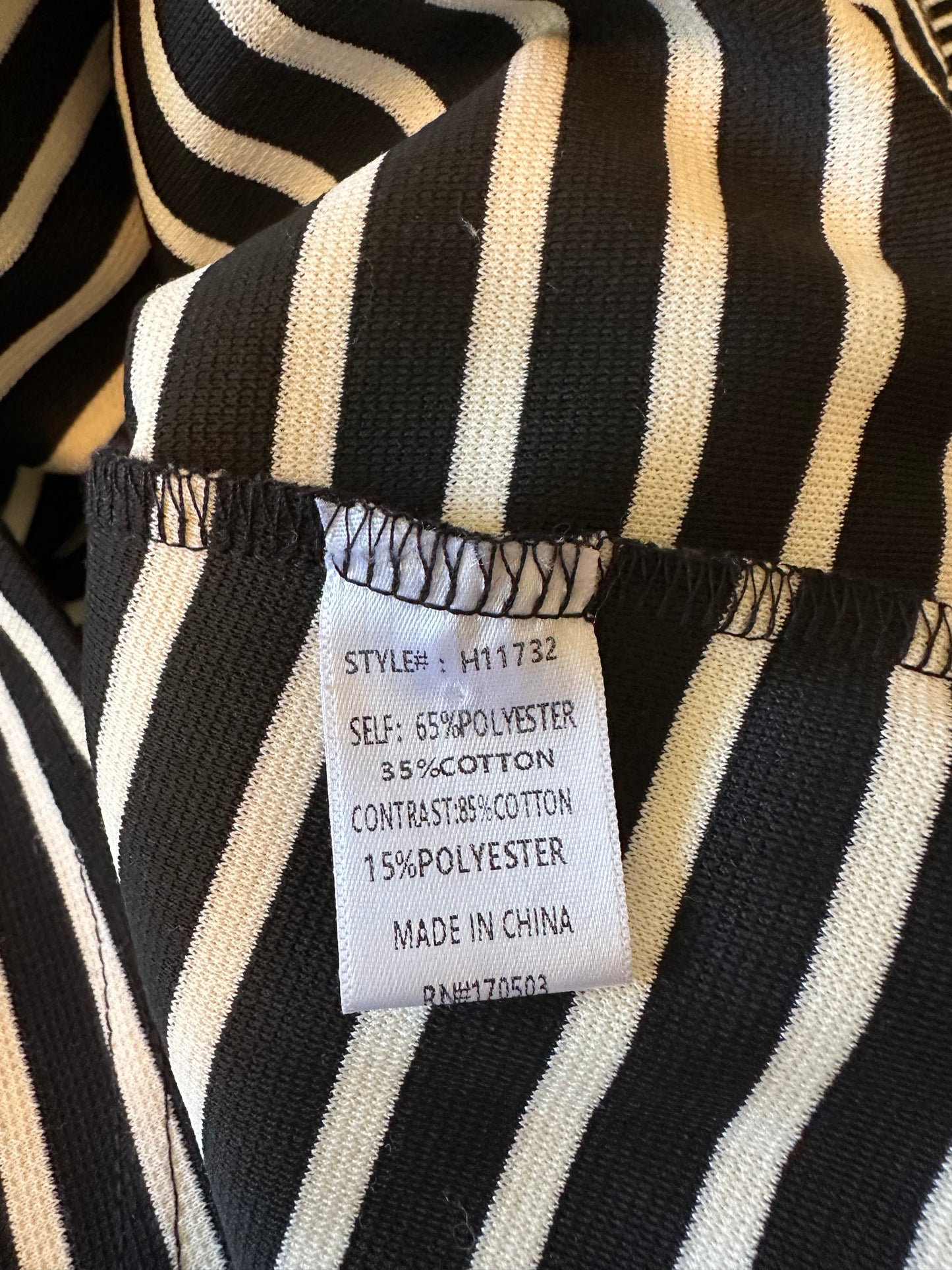 NWT Jodifl Black and White Striped Polo Mini Dress | Size Small