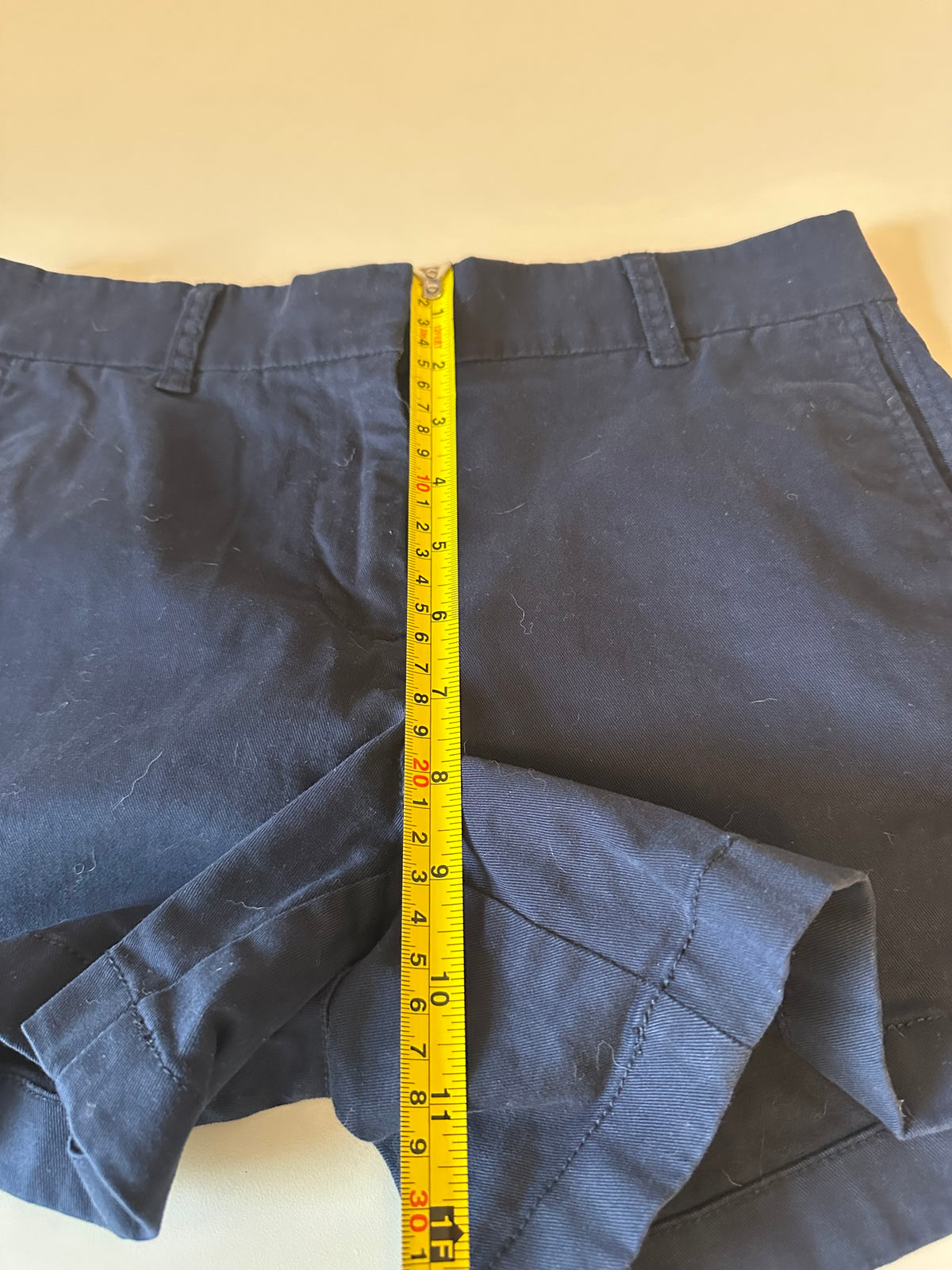 J. Crew Navy Blue Stretch Cotton Chino Shorts | Size 2