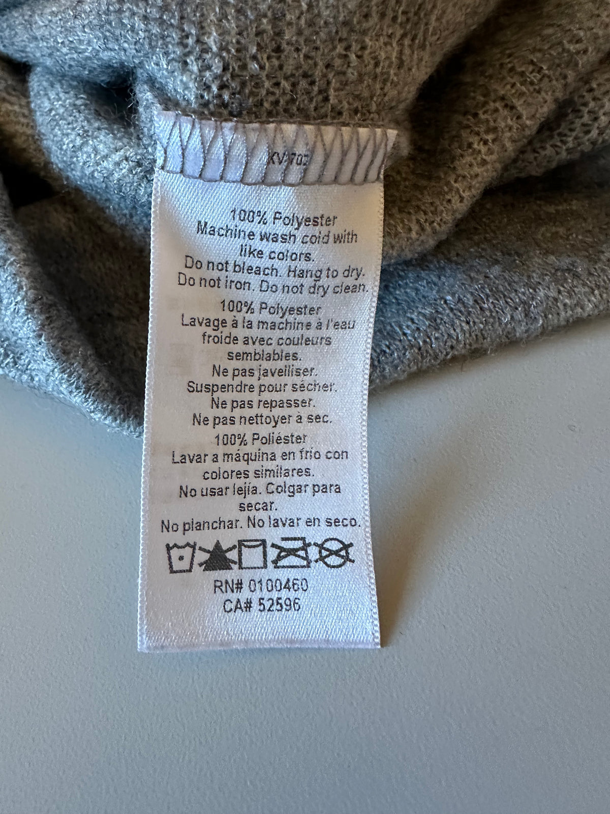 Kavu Gray Asymmetrical Cowl Neck Long Sleeve Knit Sweater | Size Small