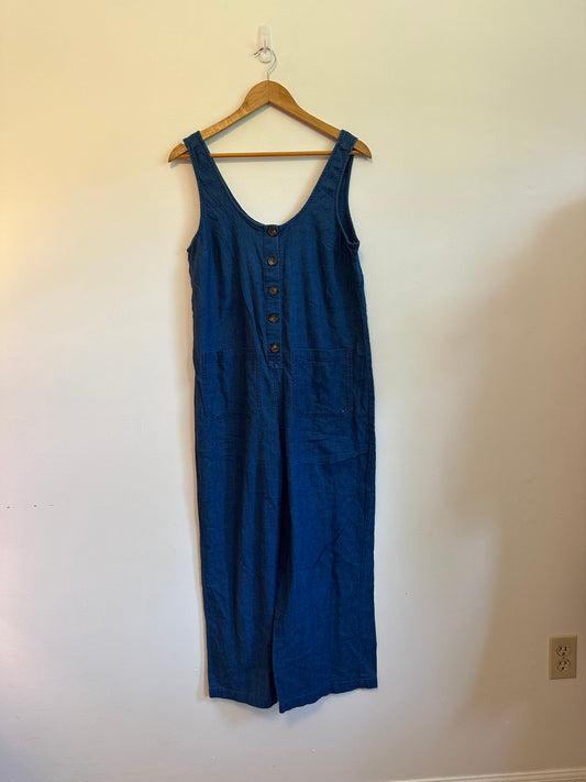Marine Layer Sydney Selvedge Sleeveless Wide Leg Jumpsuit | Size Medium