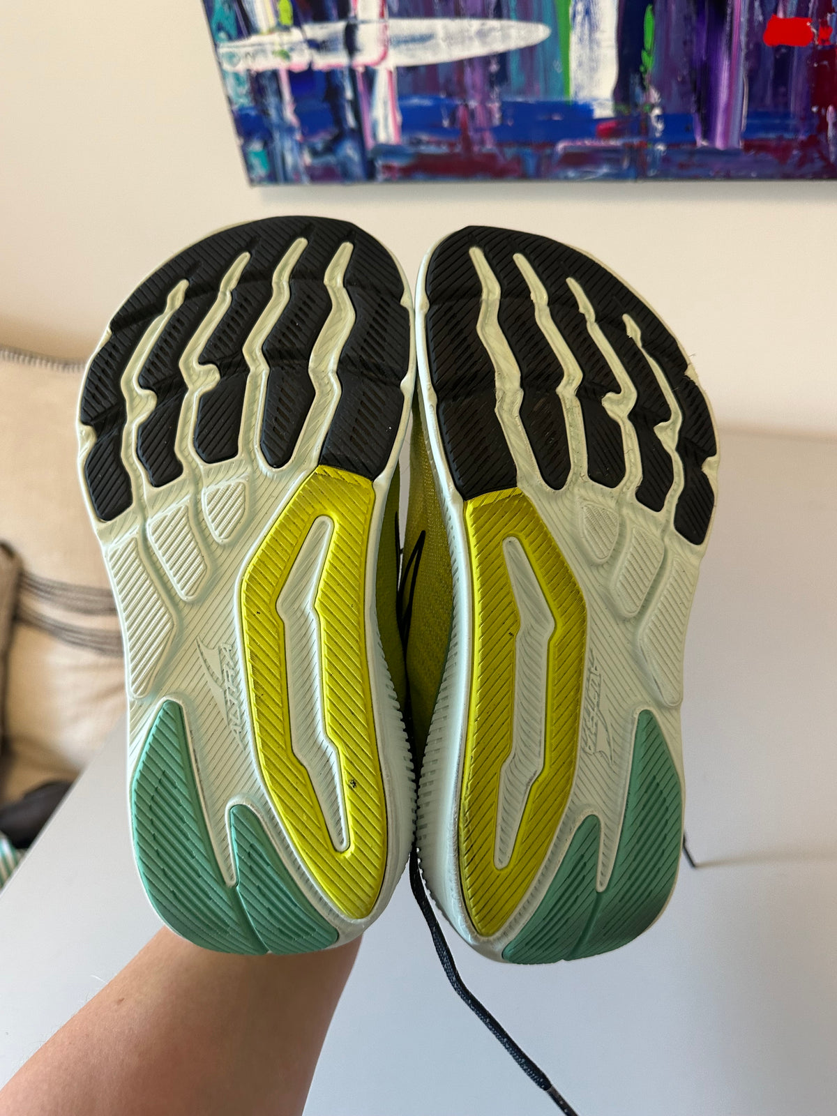Altra Experience Form Running Shoes in Yellow and Green | Size 7.5