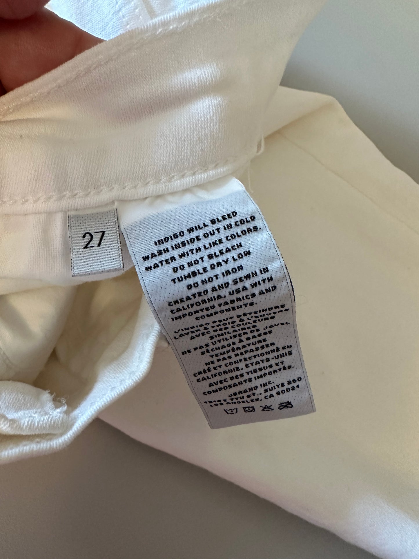 J Brand Alana High Rise Skinny Jeans in White | Size 27