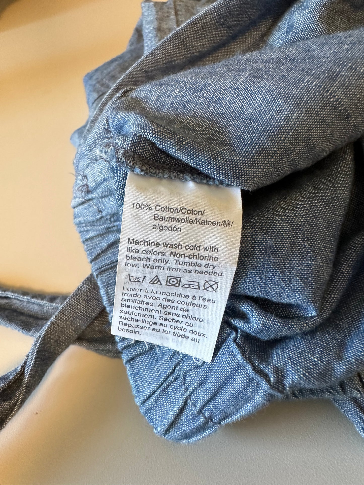 J. Crew Blue Chambray Wide Leg Cotton Pants | Size 4