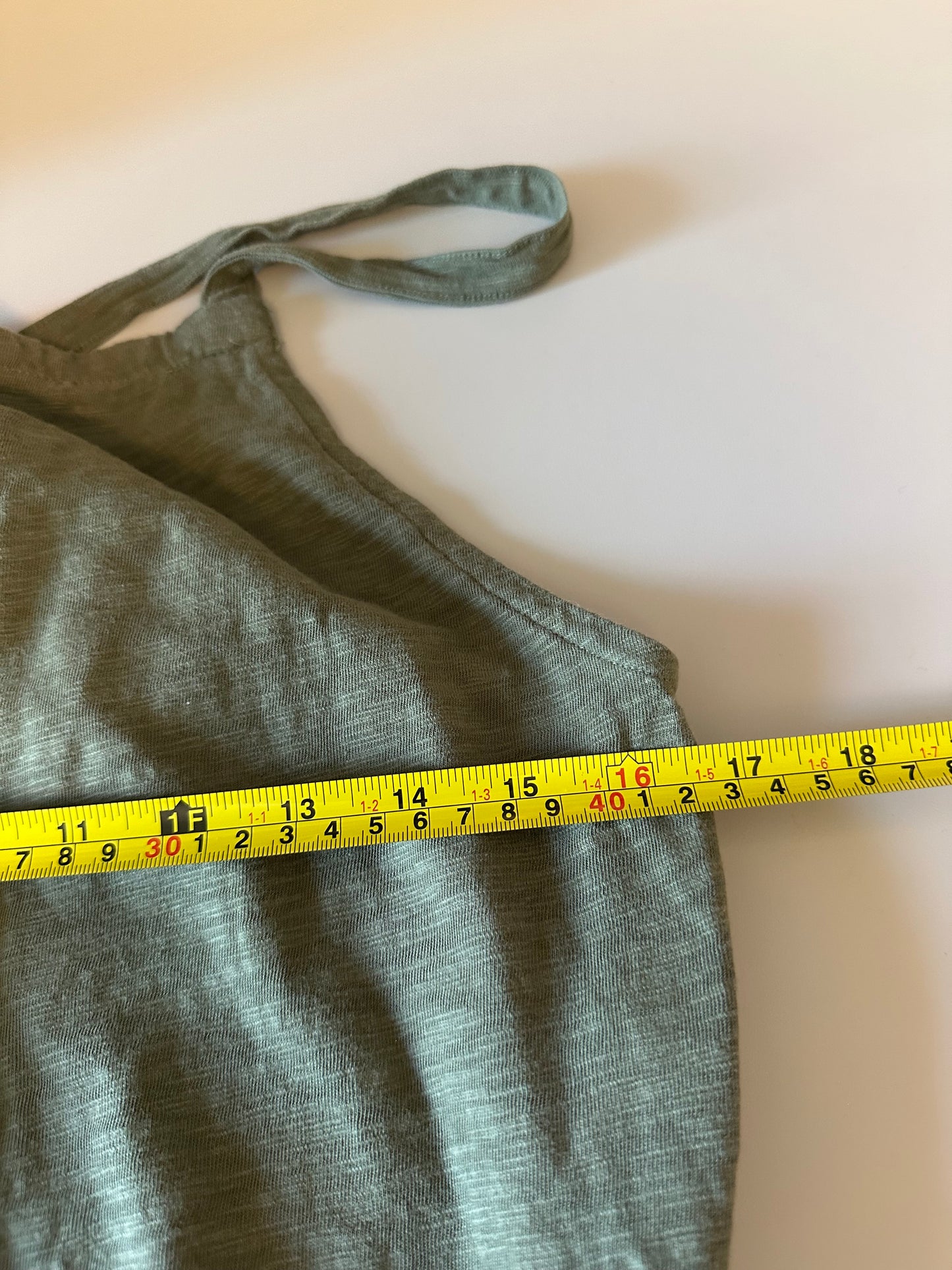 Natural by Known Supply Olive Green Slub Knit Racerback Jumpsuit | Size Medium